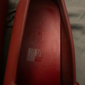 Red Gucci loafers men’s used once